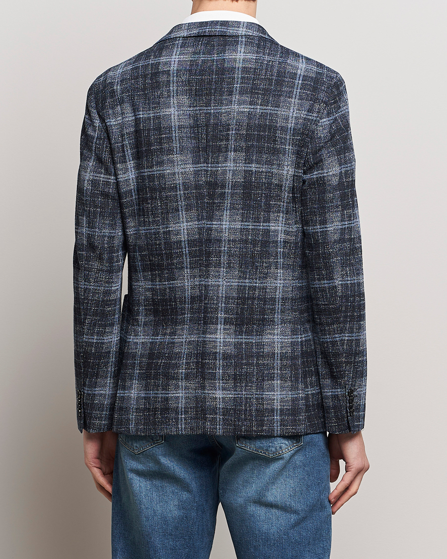 Herre | Dressjakker | BOSS BLACK | Hanry Checked Jersey Blazer Dark Blue