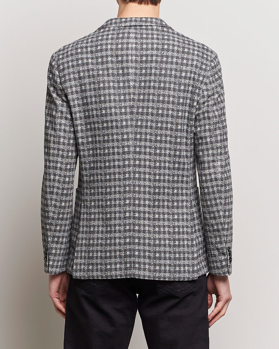 Herre | Dressjakker | BOSS BLACK | Hanry Checked Jersey Blazer Silver