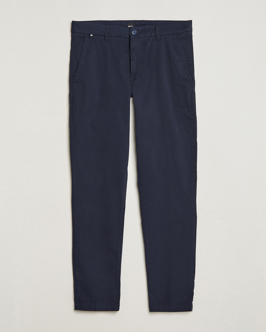 Herre | Bukser | BOSS BLACK | Kaiton Cotton Pants Dark Blue