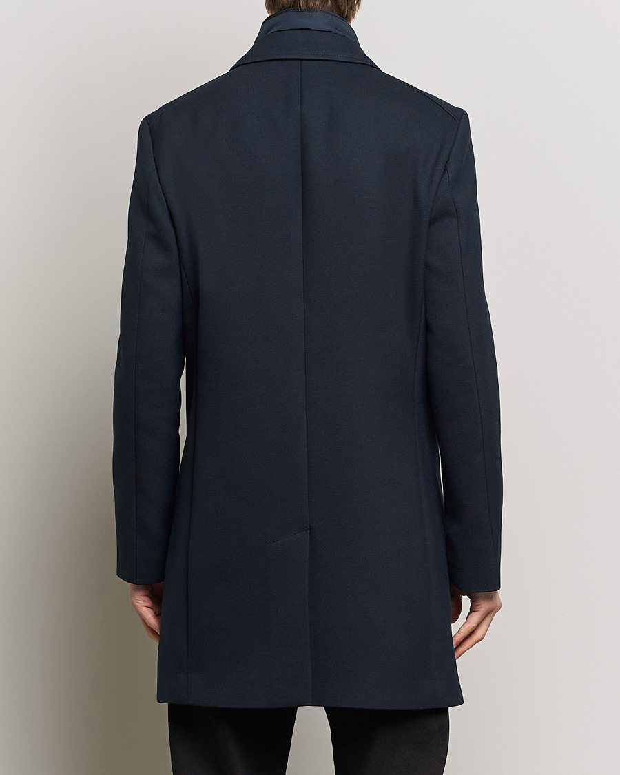 Herre | Jakker | BOSS BLACK | Hyde Cotton Coat Dark Blue