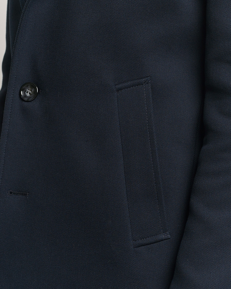 Herre | Jakker | BOSS BLACK | Hyde Cotton Coat Dark Blue