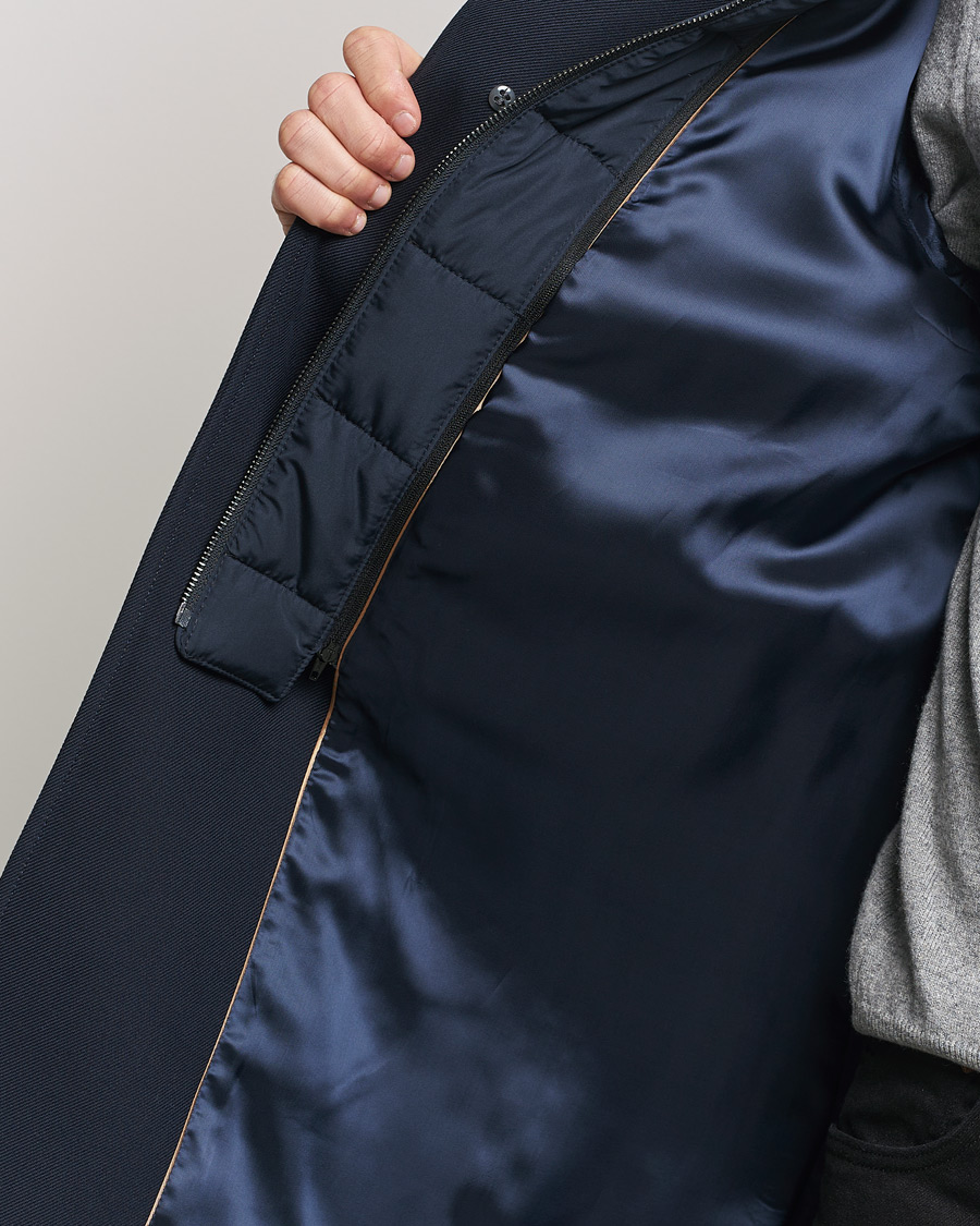Herre | Jakker | BOSS BLACK | Hyde Cotton Coat Dark Blue