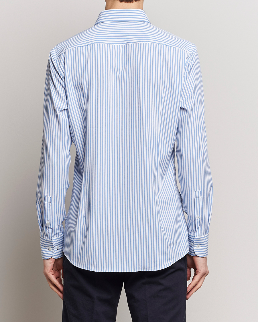 Herre | Skjorter | BOSS BLACK | Hank 4-Way Stretch Striped Shirt Light Blue