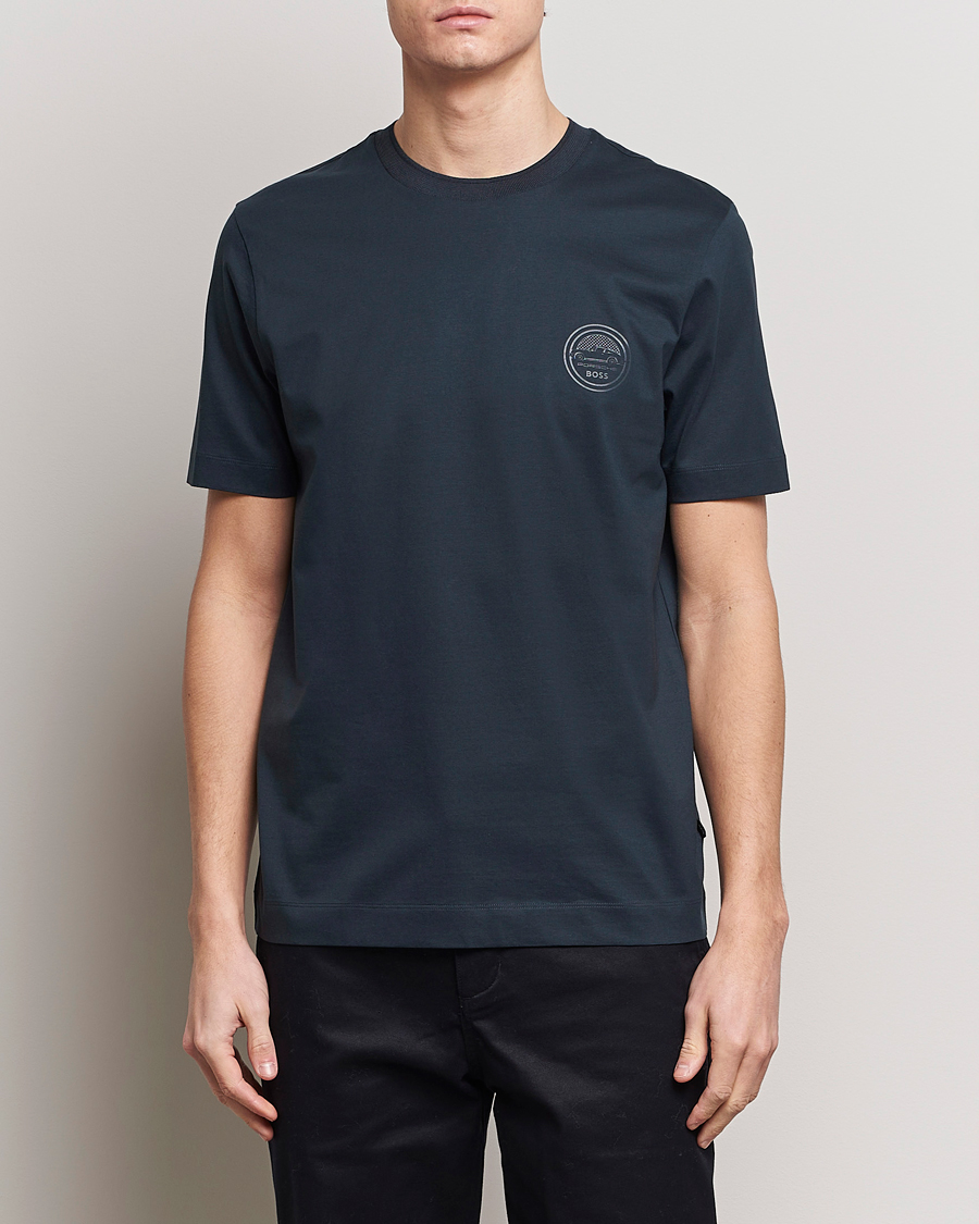 Herre | Kortermede t-shirts | BOSS BLACK | Porsche Thompson T-Shirt Dark Blue
