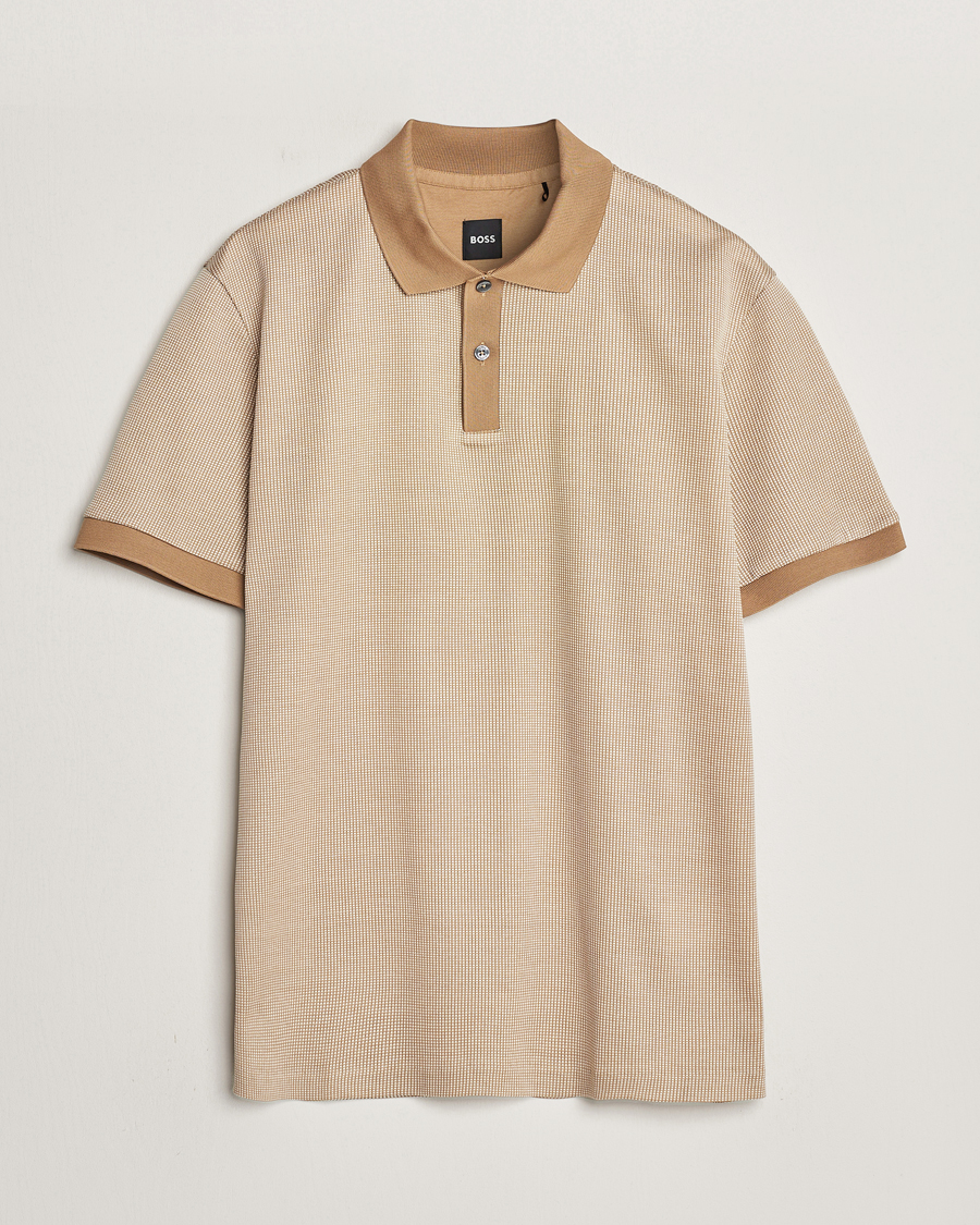 Herre | Pikéer | BOSS BLACK | Parlay Jersey Piké Medium Beige