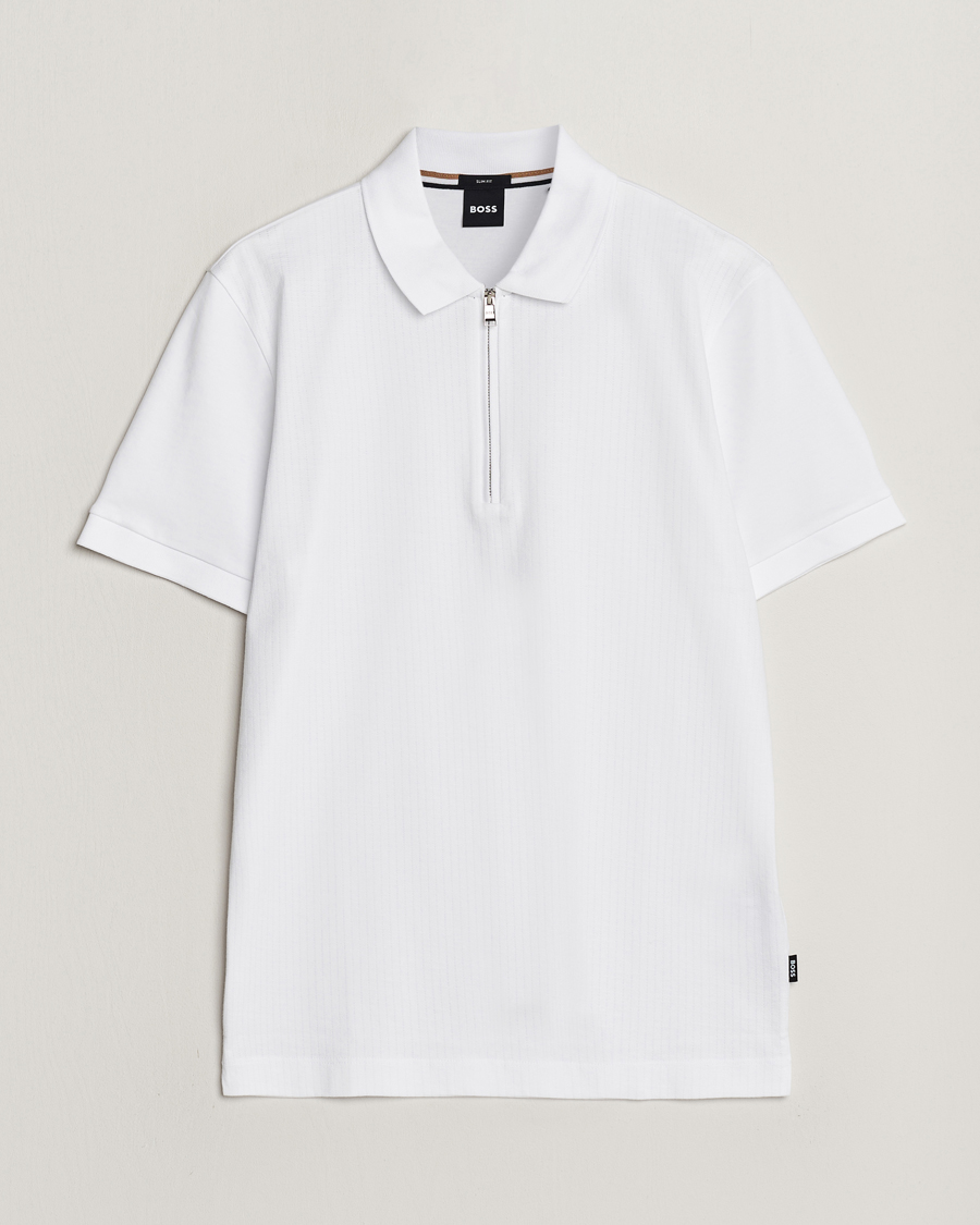 Herre | Pikéer | BOSS BLACK | Polston Half-Zip Piké White