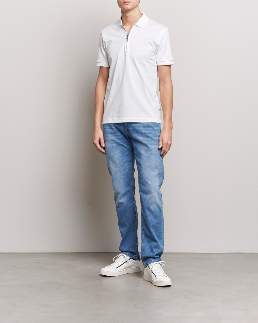 Herre | Pikéer | BOSS BLACK | Polston Half-Zip Piké White