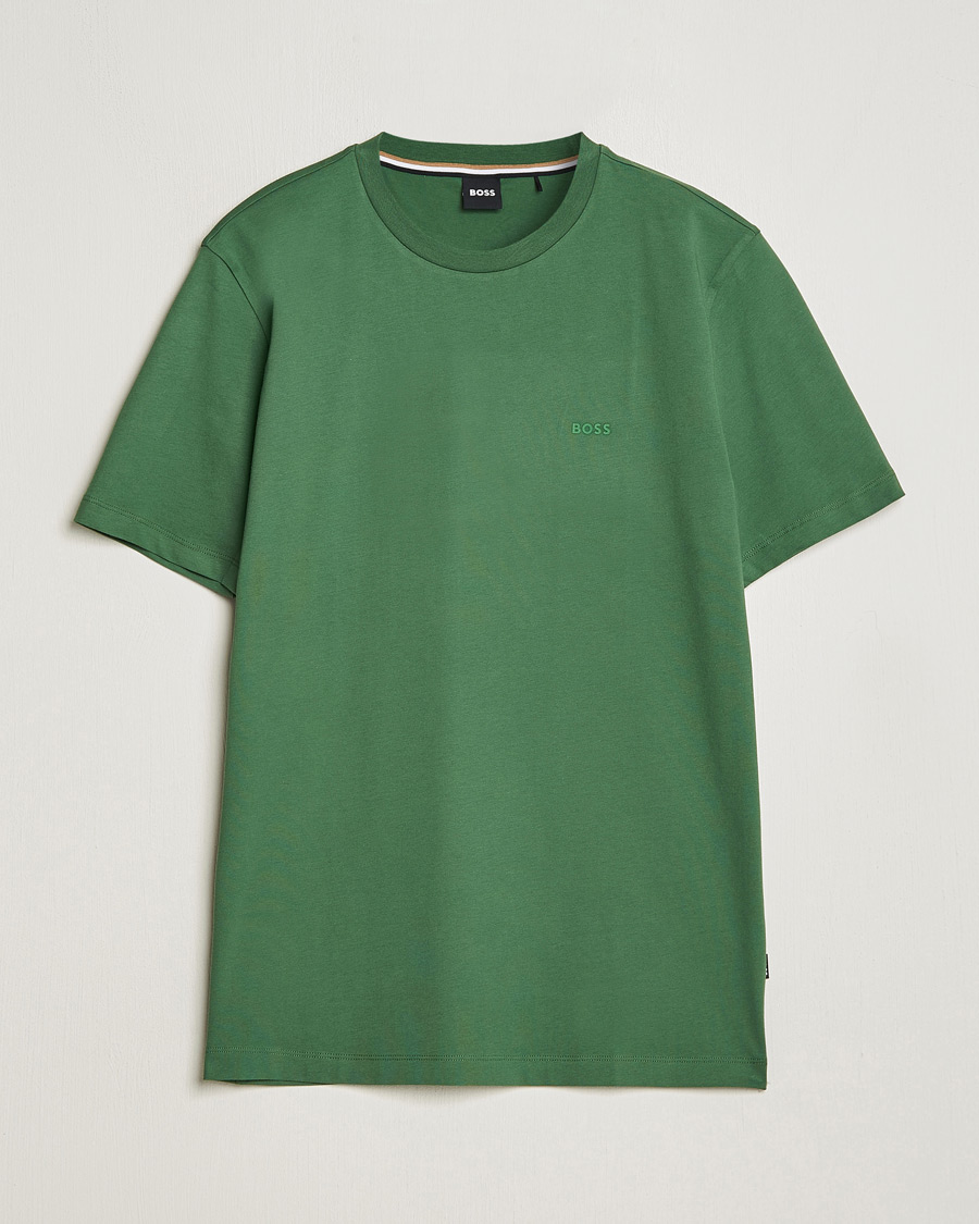 Herre | T-Shirts | BOSS BLACK | Thompson Crew Neck T-Shirt Open Green