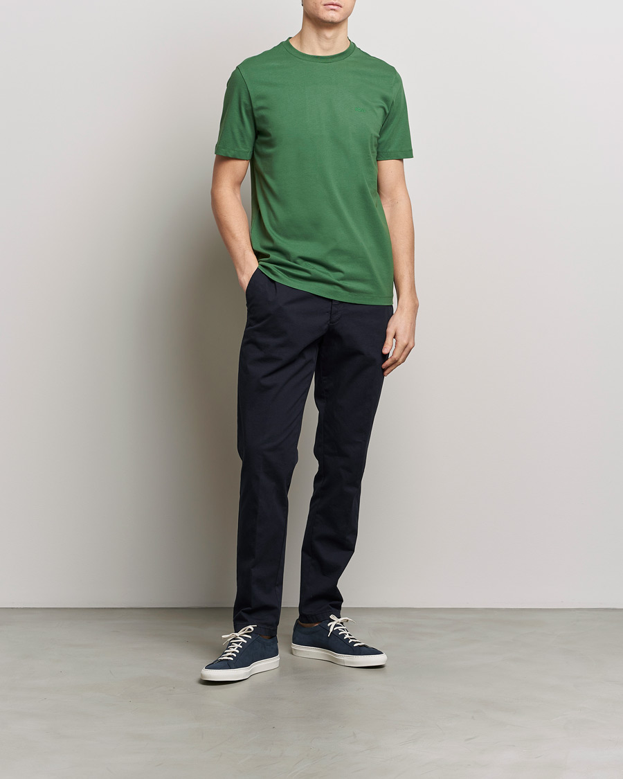 Herre | T-Shirts | BOSS BLACK | Thompson Crew Neck T-Shirt Open Green