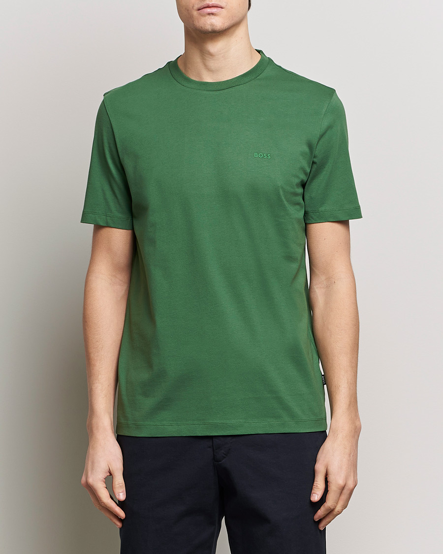 Herre | T-Shirts | BOSS BLACK | Thompson Crew Neck T-Shirt Open Green
