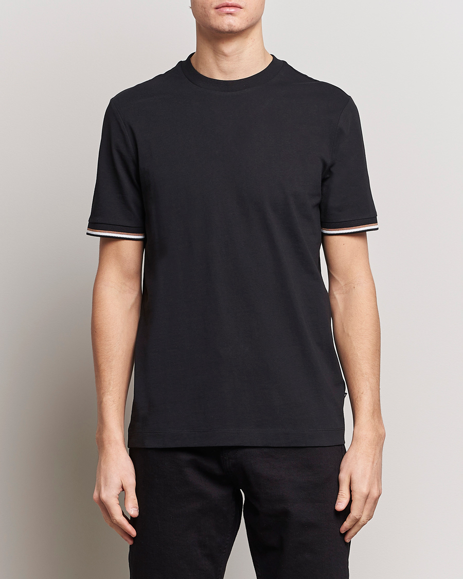 Herr |  | BOSS BLACK | Thompson Tipped Crew Neck T-Shirt Black