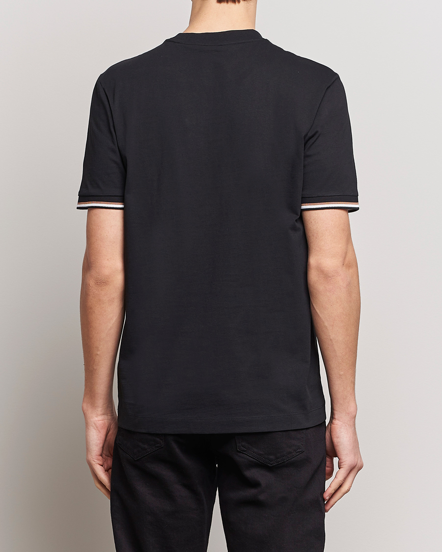 Herre | T-Shirts | BOSS BLACK | Thompson Tipped Crew Neck T-Shirt Black