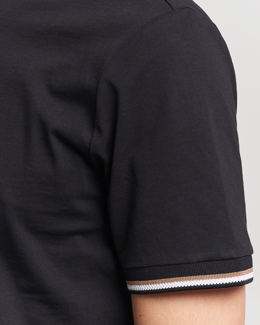 Herre | T-Shirts | BOSS BLACK | Thompson Tipped Crew Neck T-Shirt Black