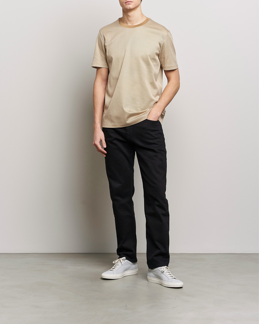 Herre | T-Shirts | BOSS BLACK | Tiburt Crew Neck T-Shirt Medium Beige
