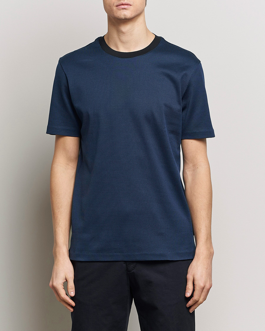 Herre | T-Shirts | BOSS BLACK | Tiburt Crew Neck T-Shirt Dark Blue