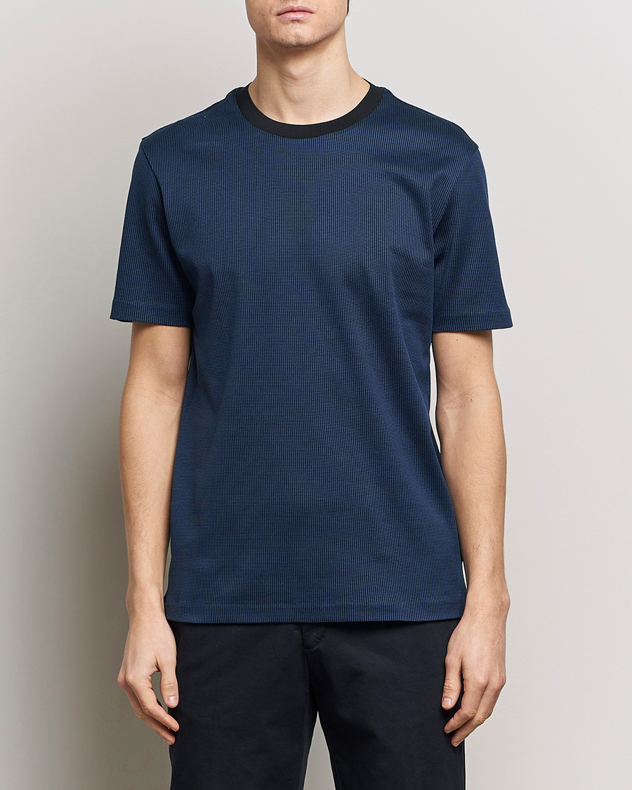 Herre |  | BOSS BLACK | Tiburt Crew Neck T-Shirt Dark Blue