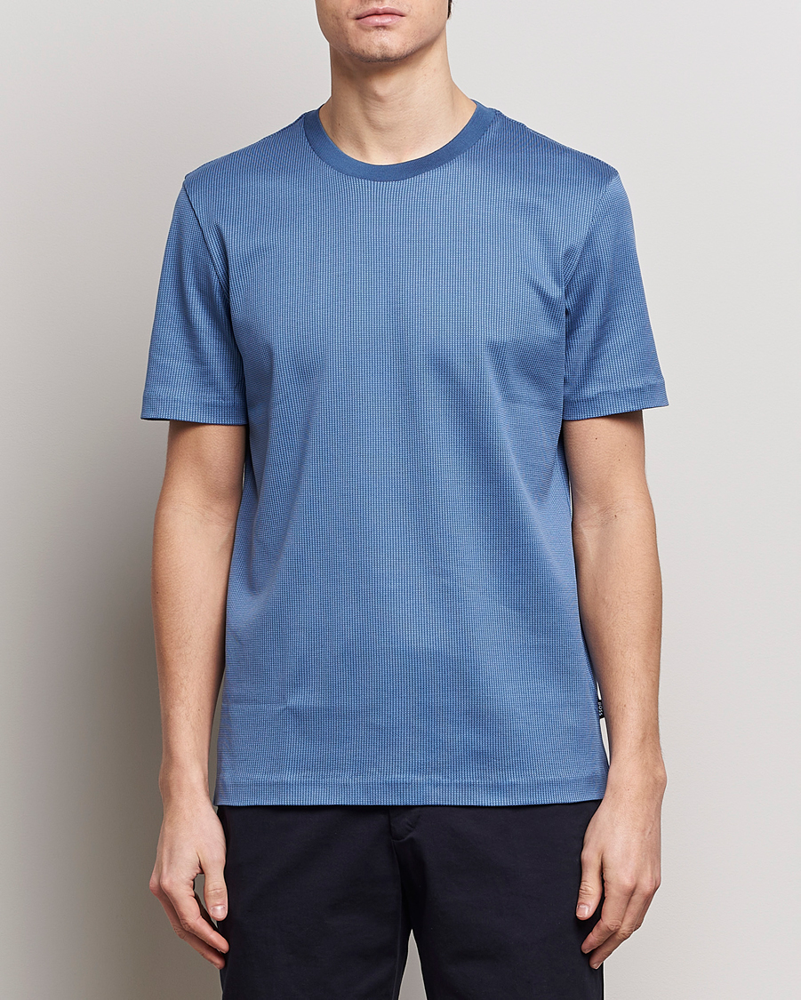 Herre | Kortermede t-shirts | BOSS BLACK | Tiburt Crew Neck T-Shirt Open Blue