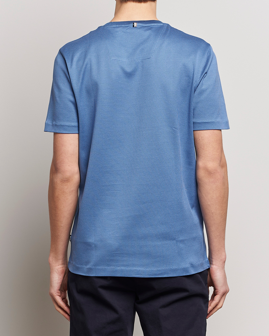 Herre | T-Shirts | BOSS BLACK | Tiburt Crew Neck T-Shirt Open Blue