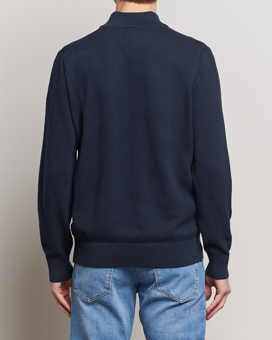 Herre | Gensere | BOSS BLACK | Ebrando Knitted Half Zip Dark Blue