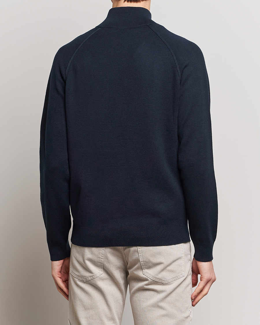 Herre | Gensere | BOSS BLACK | Perrone Knitted Full-Zip Dark Blue