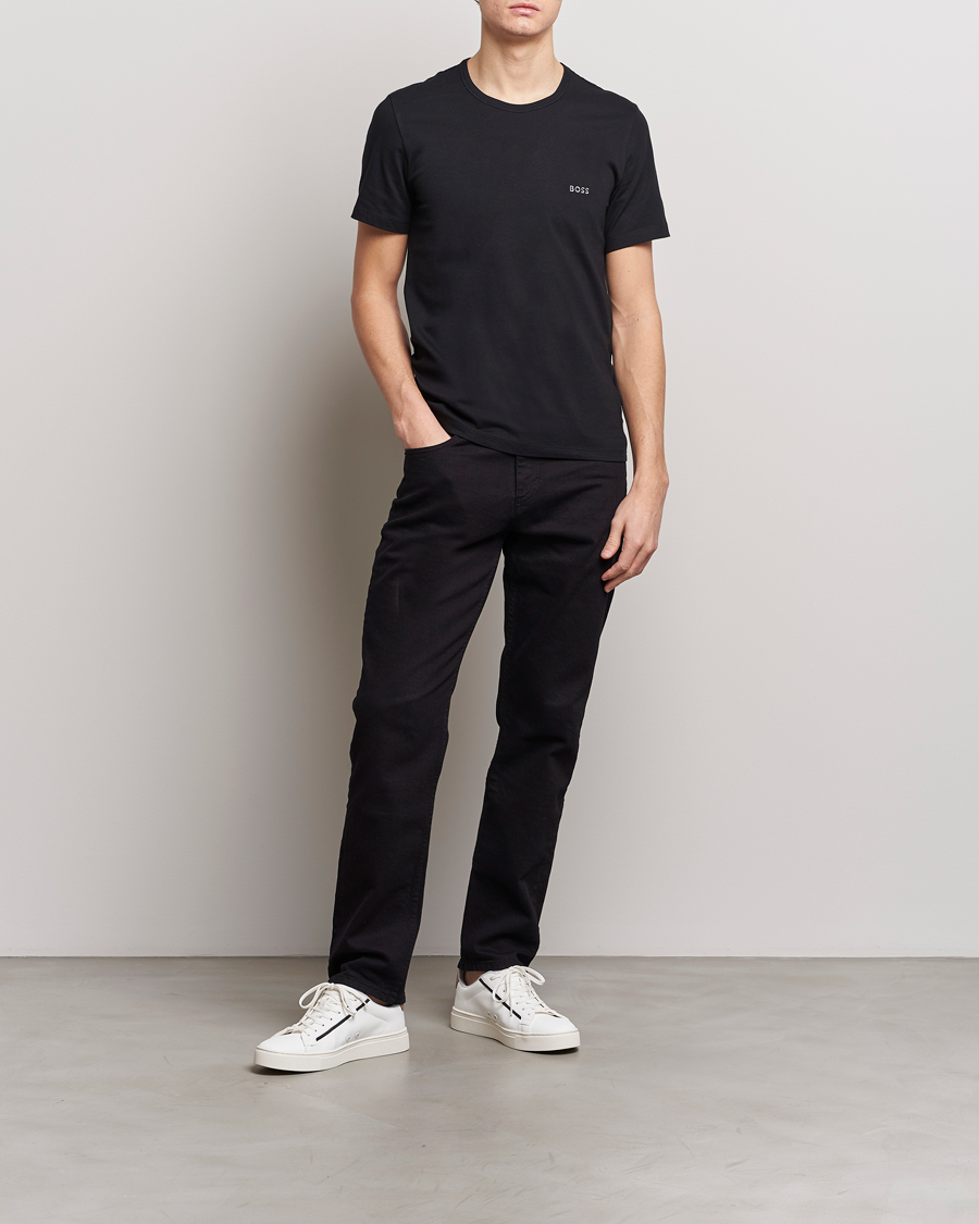 Herre | T-Shirts | BOSS BLACK | 3-Pack Crew Neck T-Shirt Black/White/Blue