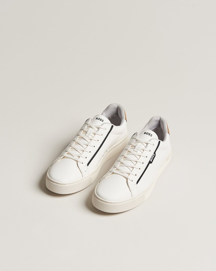 Herr | Skor | BOSS BLACK | Rhys Tenn Sneaker Open White