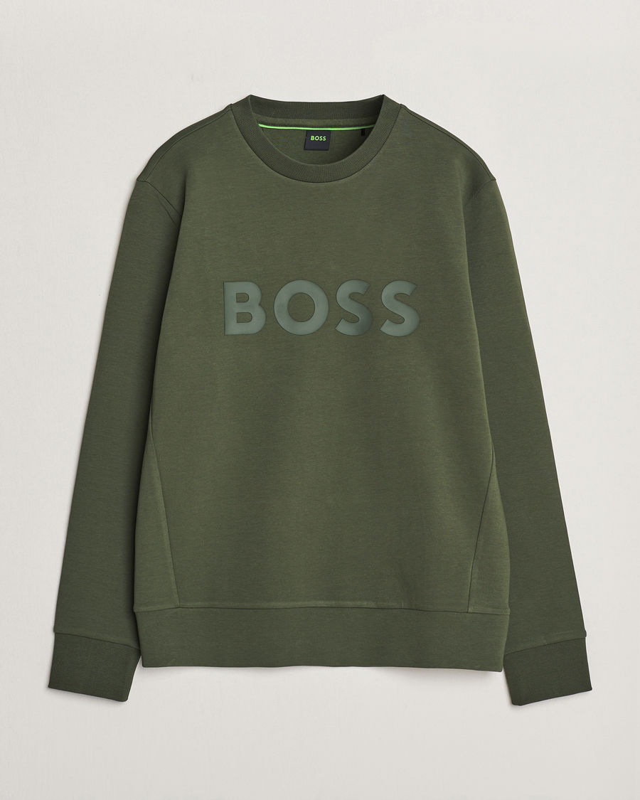 Herre | Gensere | BOSS GREEN | Salbo Logo Sweatshirt Open Green