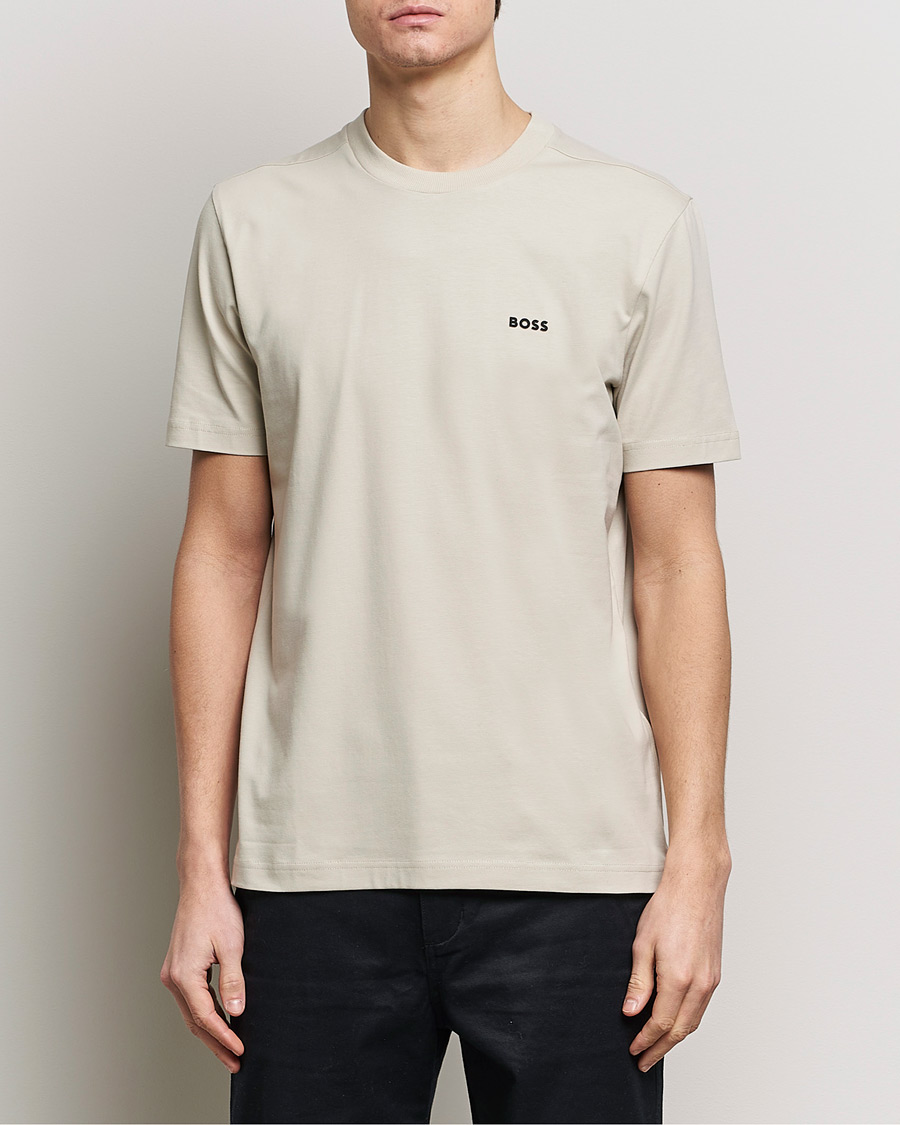 Herre | BOSS GREEN | BOSS GREEN | Crew Neck T-Shirt Light Beige