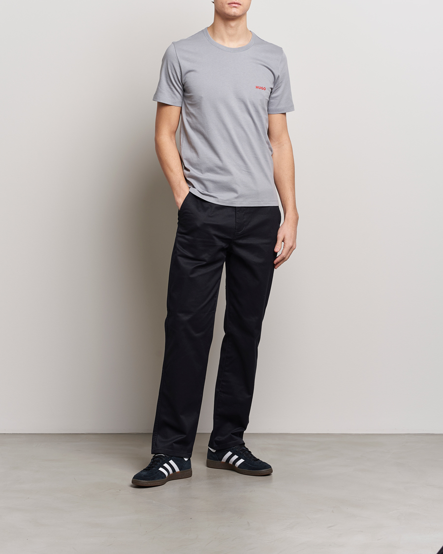 Herre | T-Shirts | HUGO | 3-Pack Logo Crew Neck T-Shirt Green/Navy/Grey