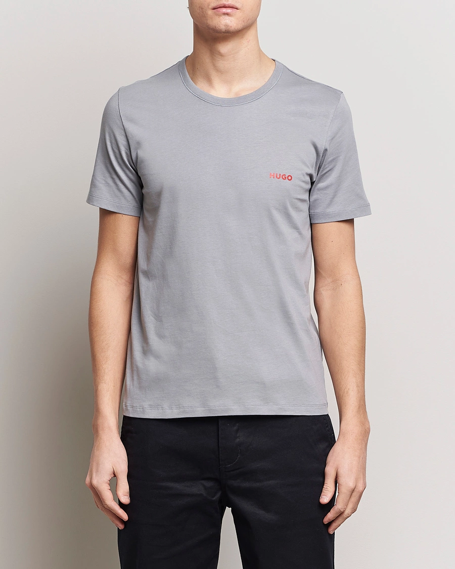 Herre | Kortermede t-shirts | HUGO | 3-Pack Logo Crew Neck T-Shirt Green/Navy/Grey