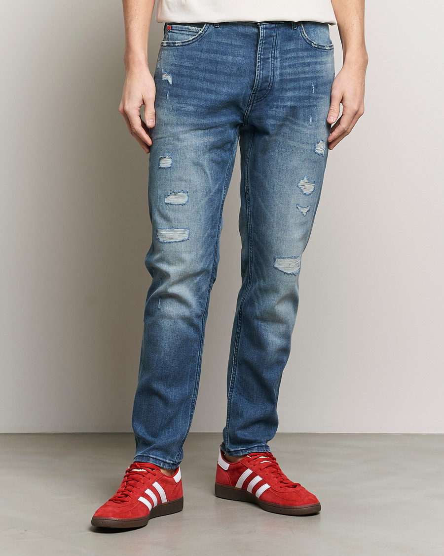 Herre | Blå jeans | HUGO | 634 Tapered Fit Stretch Jeans Bright Blue