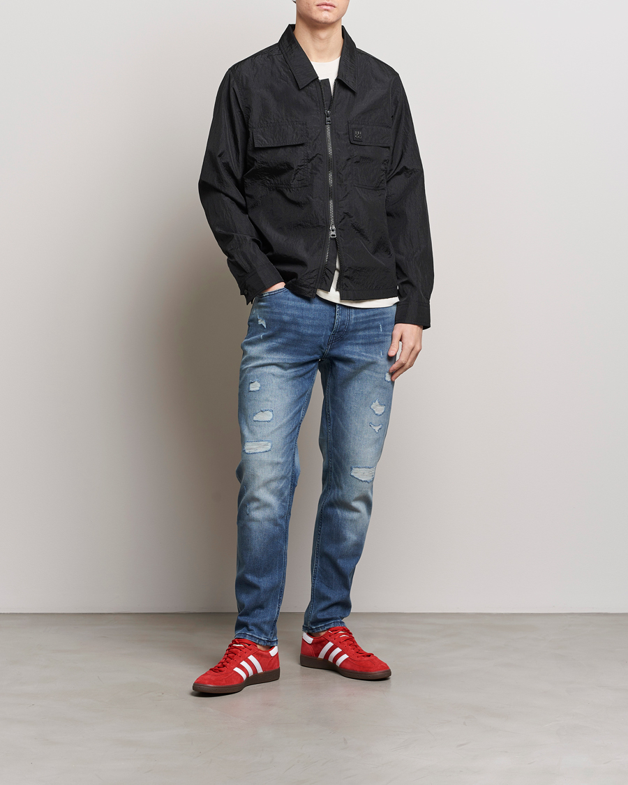 Herre | Skjorter | HUGO | Emalo Full-Zip Overshirt Black