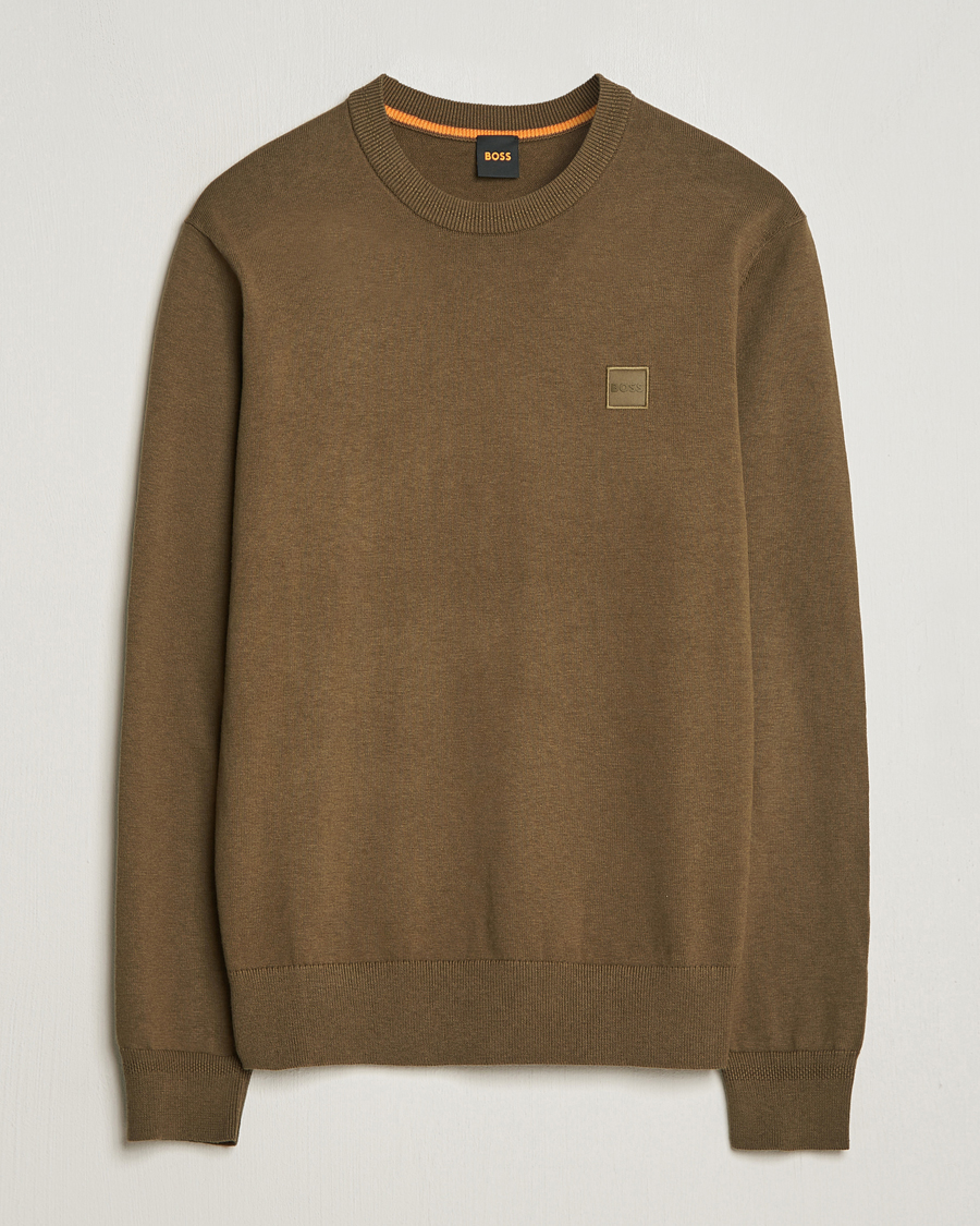 Herre | Gensere | BOSS ORANGE | Kanovano Knitted Sweater Open Green