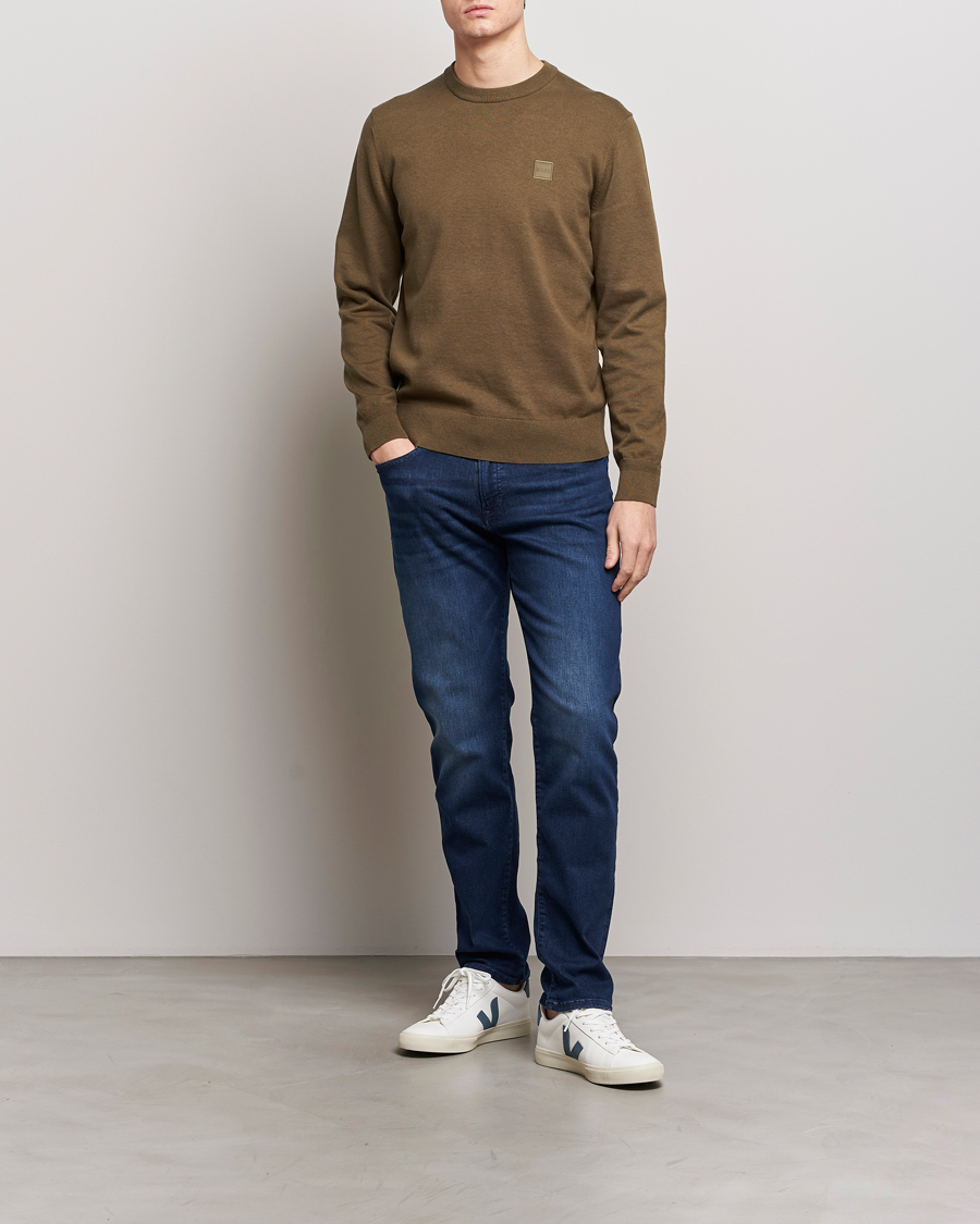 Herre | Gensere | BOSS ORANGE | Kanovano Knitted Sweater Open Green