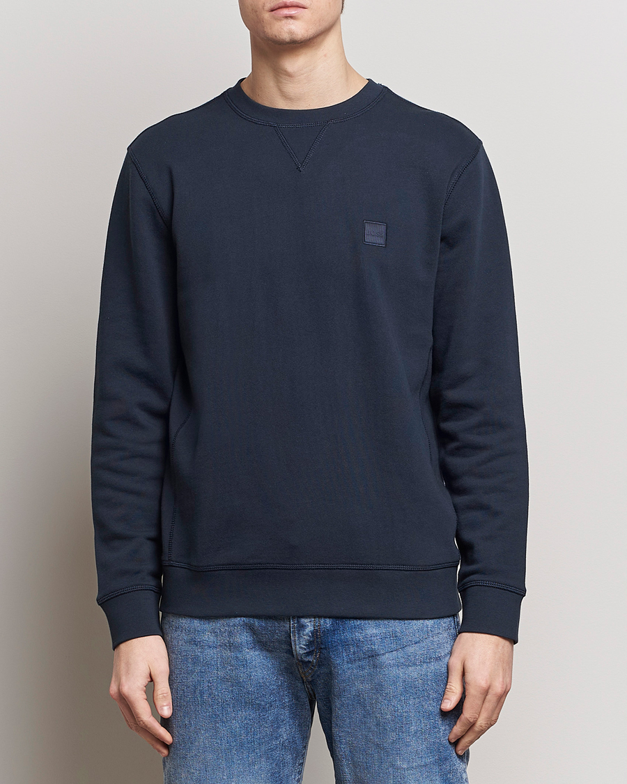 Herr | BOSS ORANGE | BOSS ORANGE | Westart Logo Sweatshirt Dark Blue