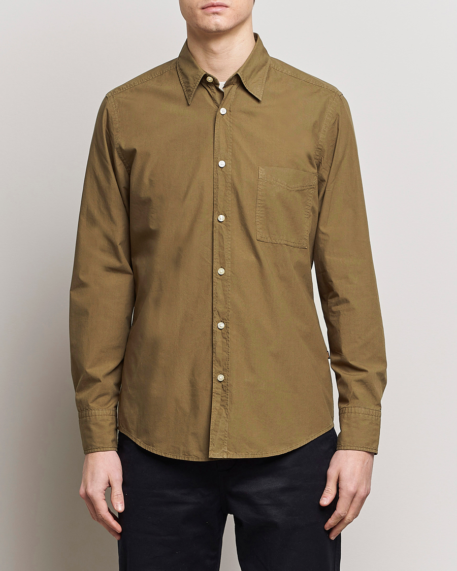 Herre |  | BOSS ORANGE | Relegant Cotton Pocket Shirt Open Green