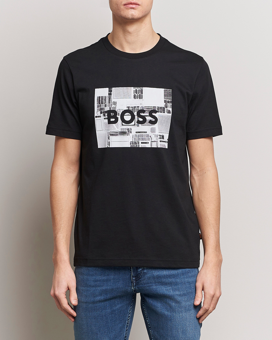 Herre | T-Shirts | BOSS ORANGE | Heavy Logo T-Shirt Black