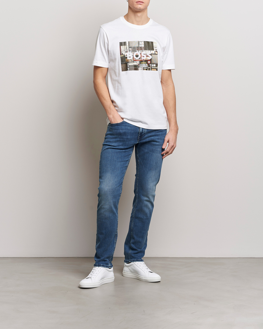 Herre | T-Shirts | BOSS ORANGE | Heavy Logo T-Shirt White