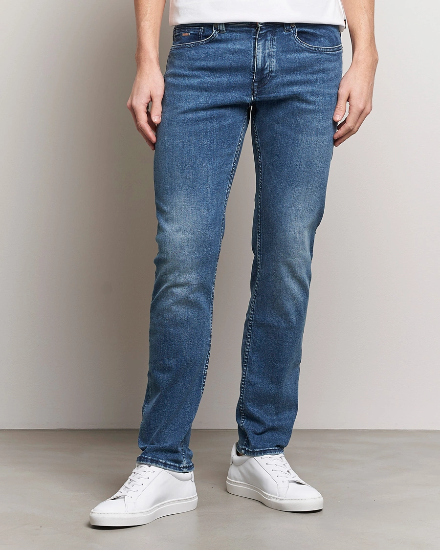 Herre | Jeans | BOSS ORANGE | Delaware Slim Fit Stretch Jeans Bright Blue