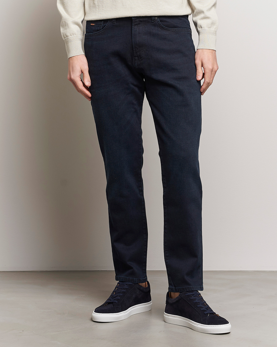 Herre | Klær | BOSS ORANGE | Re.Maine Regular Fit Stretch Jeans Dark Blue