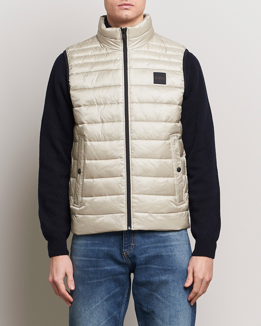 Herre | Vester | BOSS ORANGE | Odeno1 Down Vest Light Beige