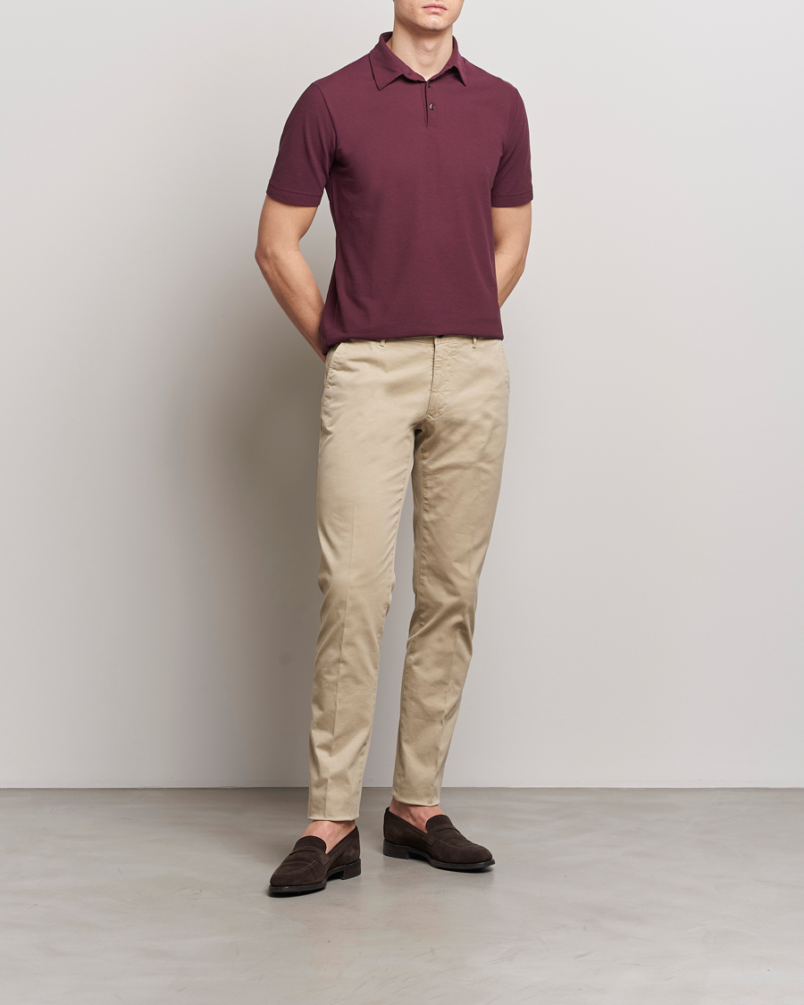 Herre | Pikéer | Zanone | Ice Cotton Polo Burgundy
