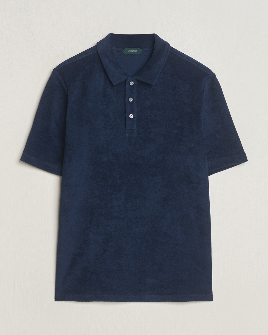 Herre | Pikéer | Zanone | Terry Cotton Polo Navy