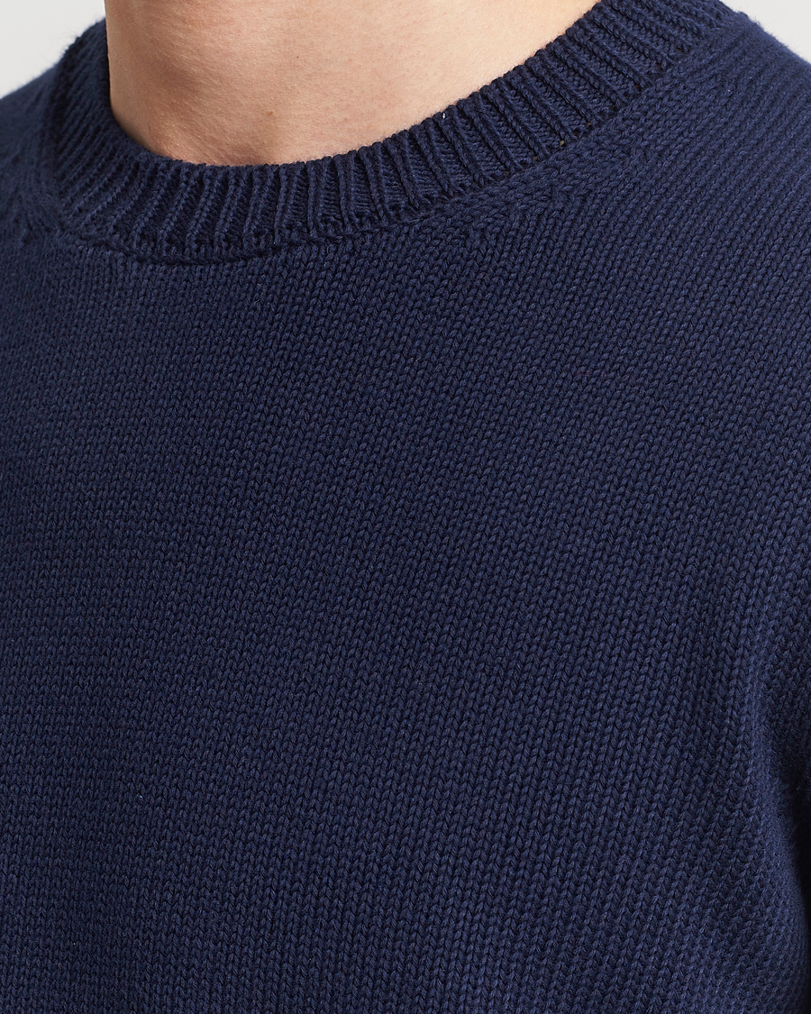 Herre | Gensere | Zanone | Soft Cotton Crewneck Sweater Navy