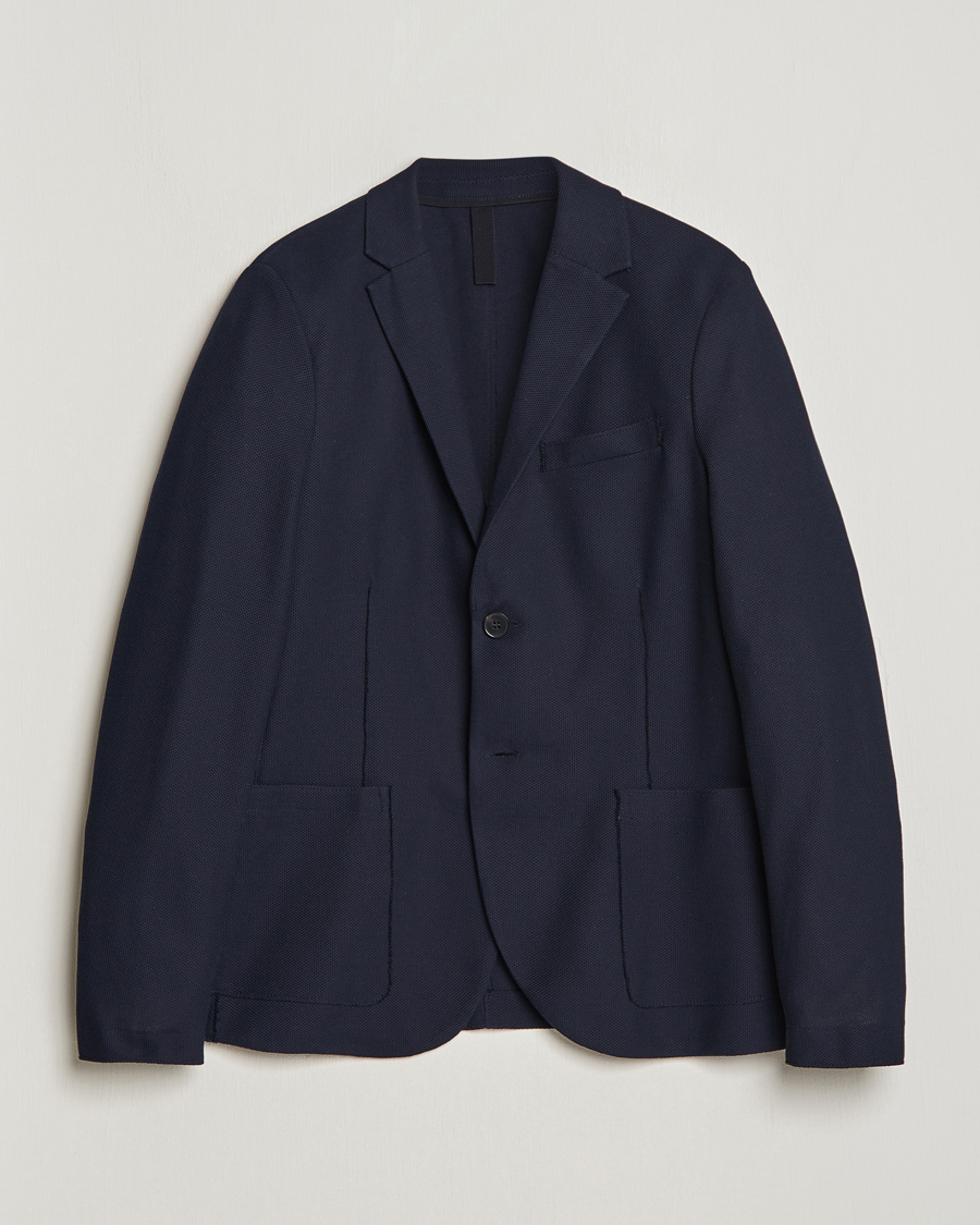 Herre | Dressjakker | Harris Wharf London | Loro Piana Honey Comb Blazer Navy