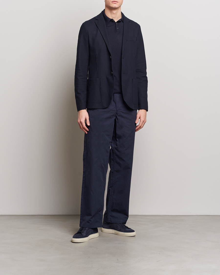 Herre | Dressjakker | Harris Wharf London | Loro Piana Honey Comb Blazer Navy