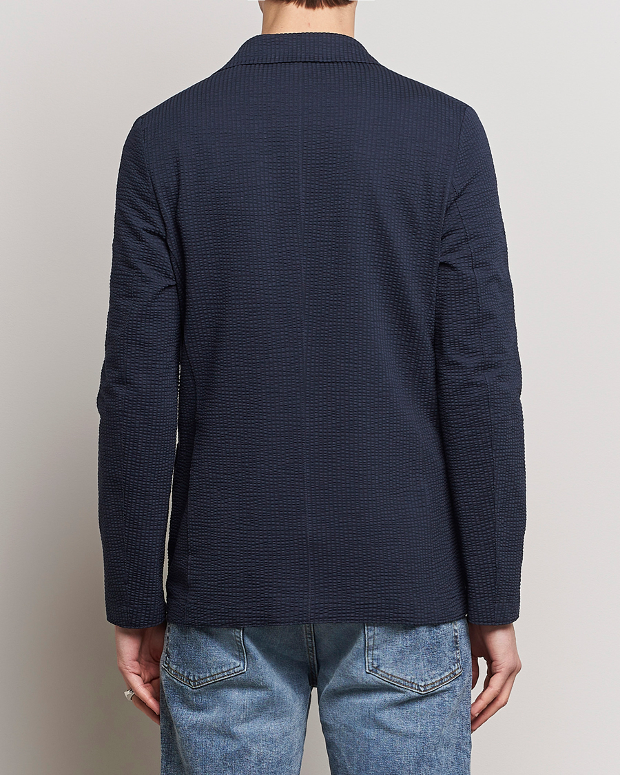 Herre | Dressjakker | Harris Wharf London | Coolmax Seersucker Blazer Navy