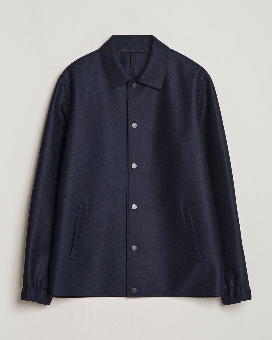 Herre | Jakker | Harris Wharf London | Light Pressed Wool Coach Jacket Navy