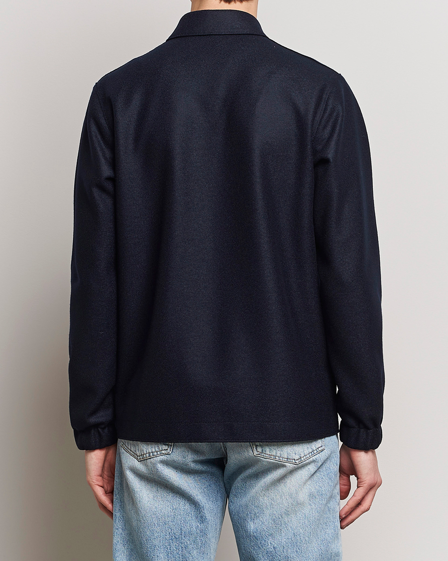 Herre | Jakker | Harris Wharf London | Light Pressed Wool Coach Jacket Navy