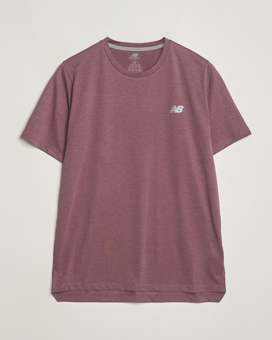 Herre | T-Shirts | New Balance Running | Athletics Run T-Shirt Licorice Heather
